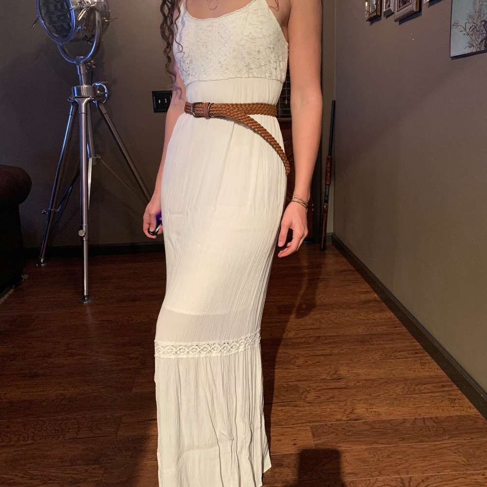 Cream mossimo maxi boho dress